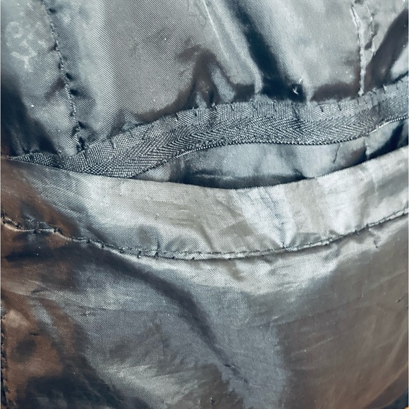 Mid Length Black Lined Coat Women XL Removable Faux Fur Collar Multiple Pockets - Picture 11 of 14